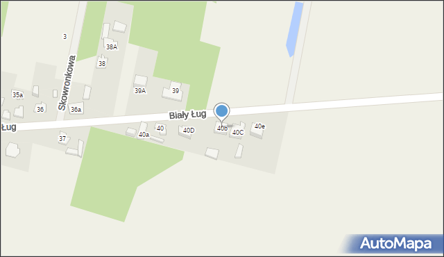Biały Ług, Biały Ług, 40b, mapa Biały Ług