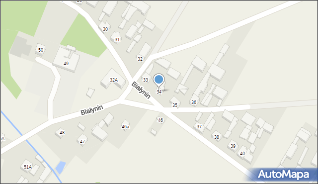 Białynin, Białynin, 34, mapa Białynin