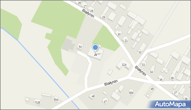 Białynin, Białynin, 49, mapa Białynin