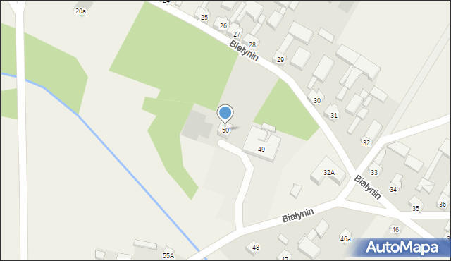 Białynin, Białynin, 50, mapa Białynin