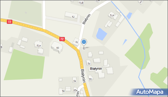 Białynin, Białynin, 53, mapa Białynin