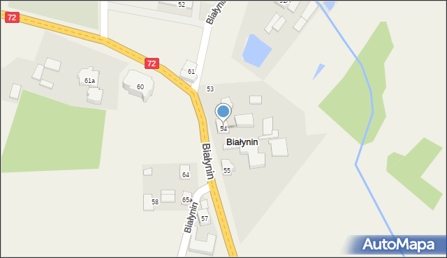 Białynin, Białynin, 54, mapa Białynin