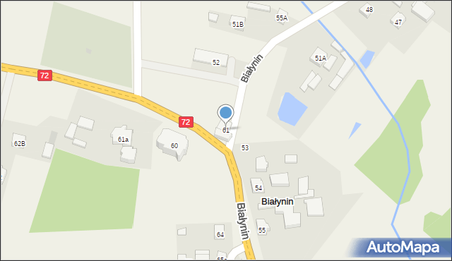 Białynin, Białynin, 61, mapa Białynin