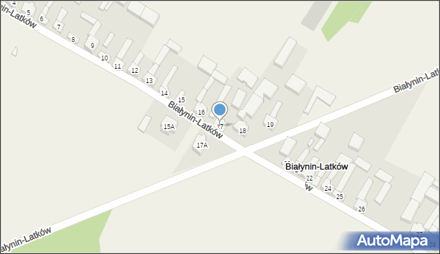 Białynin-Latków, Białynin-Latków, 17, mapa Białynin-Latków