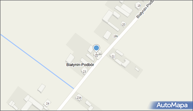 Białynin-Podbór, Białynin-Podbór, 22, mapa Białynin-Podbór