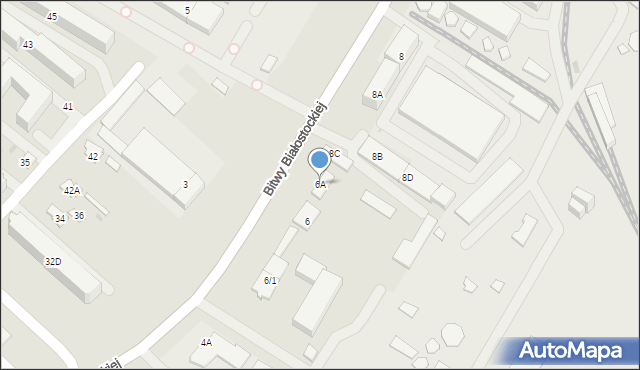 Białystok, Bitwy Białostockiej, 6A, mapa Białegostoku