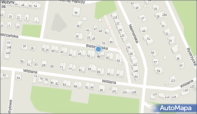 Białystok, Biebrzańska, 56, mapa Białegostoku
