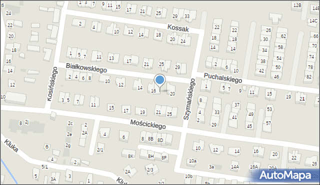 Białystok, Białkowskiego Karola, 18, mapa Białegostoku