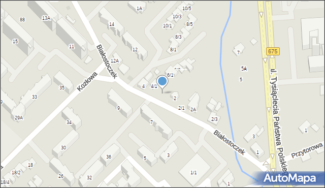 Białystok, Białostoczek, 4c, mapa Białegostoku