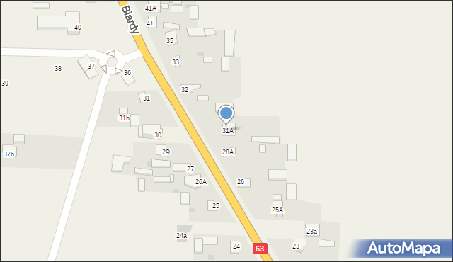 Biardy, Biardy, 31A, mapa Biardy