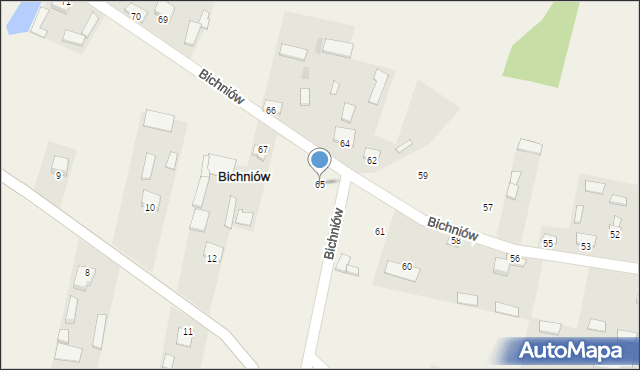 Bichniów, Bichniów, 65, mapa Bichniów