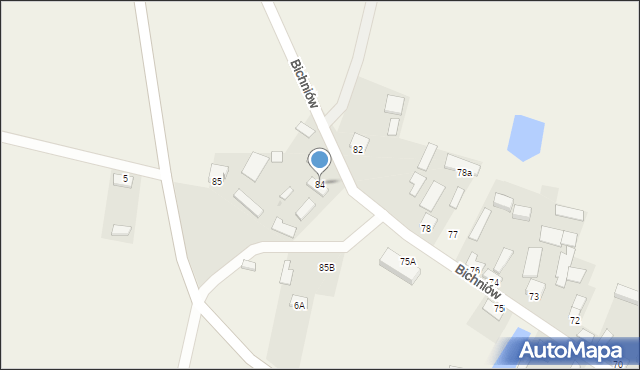 Bichniów, Bichniów, 84, mapa Bichniów