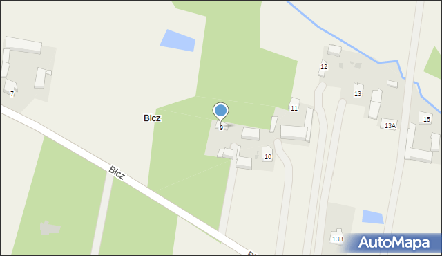 Bicz, Bicz, 9, mapa Bicz