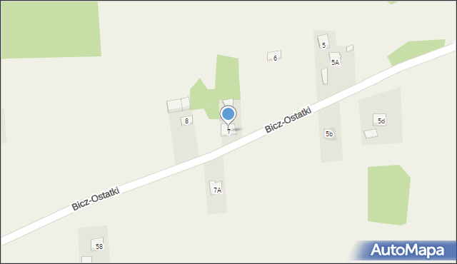Bicz-Ostatki, Bicz-Ostatki, 7, mapa Bicz-Ostatki