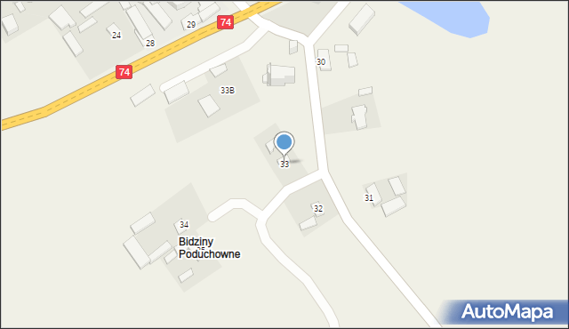 Bidziny, Bidziny, 33, mapa Bidziny