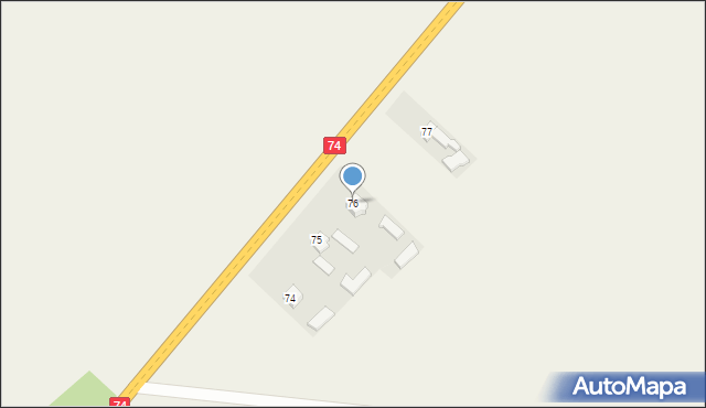 Bidziny, Bidziny, 76, mapa Bidziny