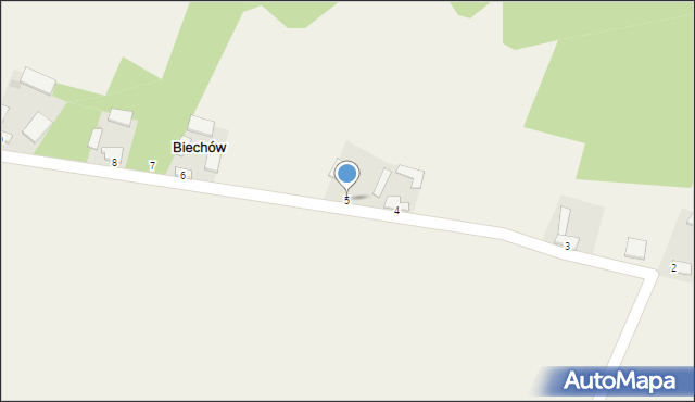 Biechów, Biechów, 5, mapa Biechów