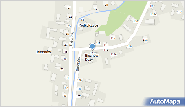 Biechów, Biechów, 111, mapa Biechów