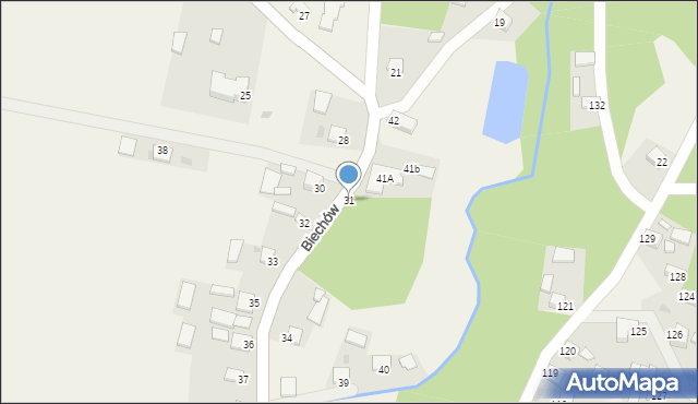 Biechów, Biechów, 31, mapa Biechów