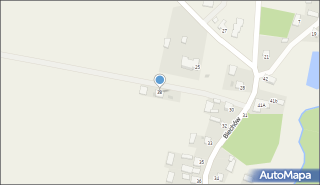 Biechów, Biechów, 38, mapa Biechów