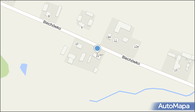 Biechówko, Biechówko, 11, mapa Biechówko