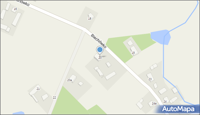 Biechówko, Biechówko, 20, mapa Biechówko