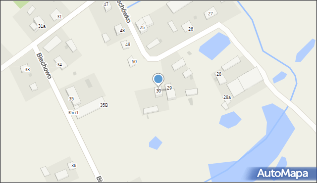 Biechówko, Biechówko, 30, mapa Biechówko