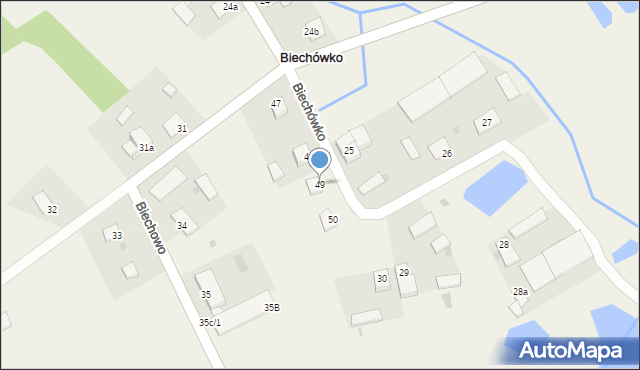 Biechówko, Biechówko, 49, mapa Biechówko