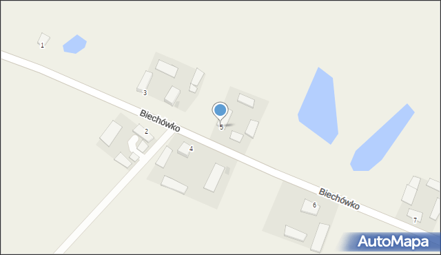 Biechówko, Biechówko, 5, mapa Biechówko