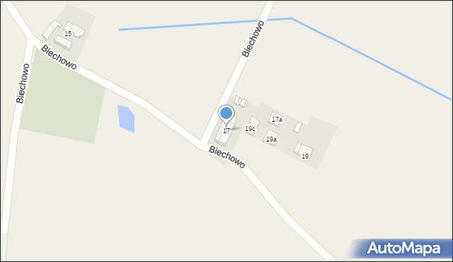 Biechowo, Biechowo, 17, mapa Biechowo