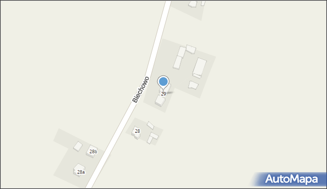 Biechowo, Biechowo, 29, mapa Biechowo
