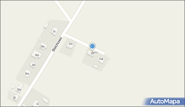 Biechowo, Biechowo, 33f, mapa Biechowo