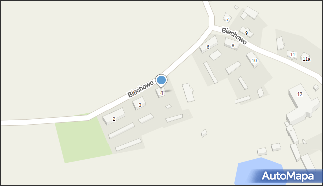 Biechowo, Biechowo, 4, mapa Biechowo