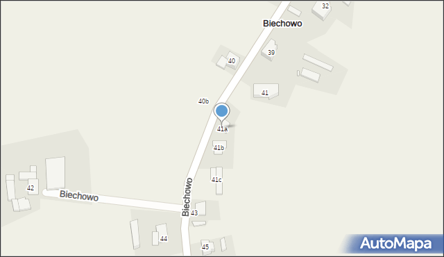 Biechowo, Biechowo, 41a, mapa Biechowo