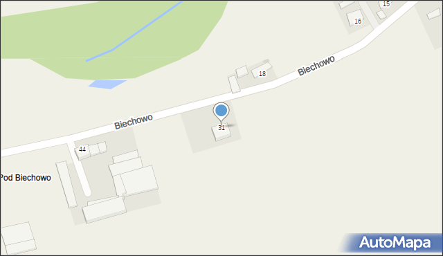 Biechowo, Biechowo, 31, mapa Biechowo