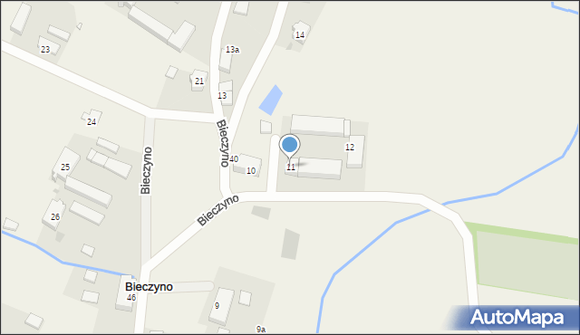 Bieczyno, Bieczyno, 11, mapa Bieczyno