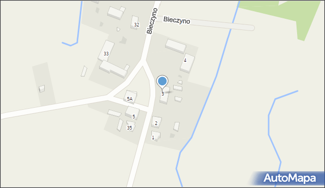 Bieczyno, Bieczyno, 3, mapa Bieczyno
