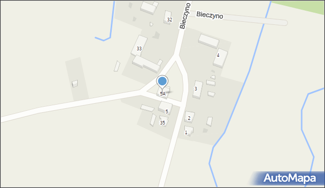 Bieczyno, Bieczyno, 5A, mapa Bieczyno