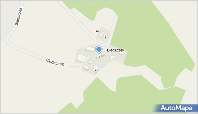 Biedaczek, Biedaczek, 3, mapa Biedaczek