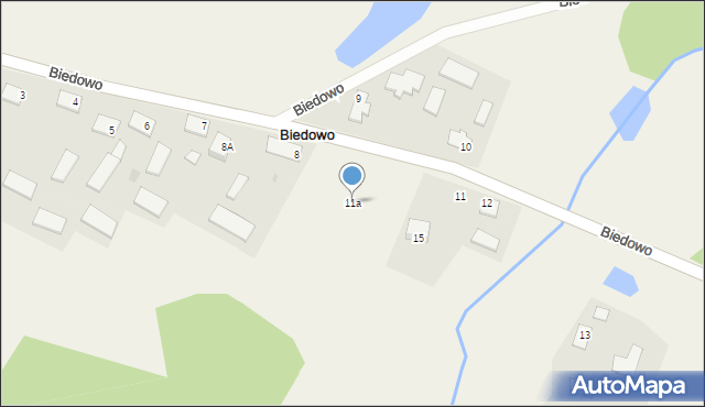 Biedowo, Biedowo, 11a, mapa Biedowo