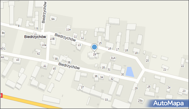 Biedrzychów, Biedrzychów, 14, mapa Biedrzychów