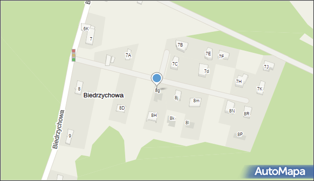 Biedrzychowa, Biedrzychowa, 8g, mapa Biedrzychowa