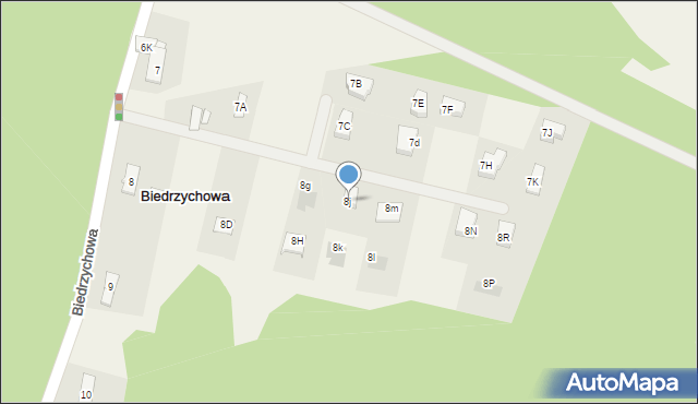 Biedrzychowa, Biedrzychowa, 8j, mapa Biedrzychowa