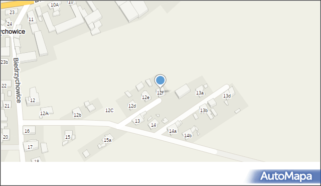 Biedrzychowice, Biedrzychowice, 12f, mapa Biedrzychowice