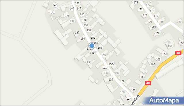 Biedrzychowice, Biedrzychowice, 134, mapa Biedrzychowice