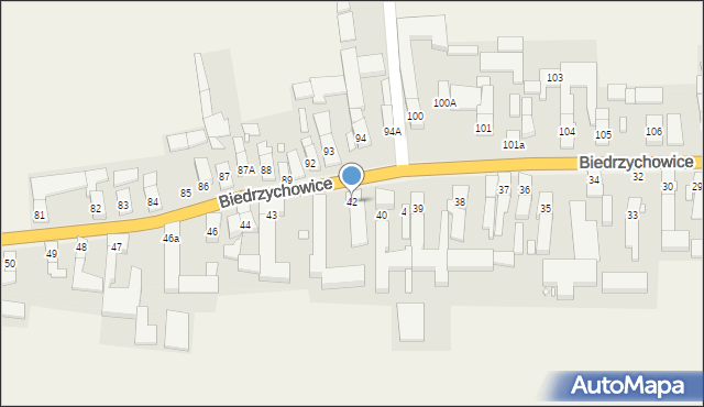 Biedrzychowice, Biedrzychowice, 42, mapa Biedrzychowice