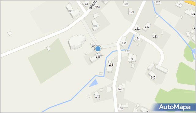 Biedrzychowice, Biedrzychowice, 136, mapa Biedrzychowice