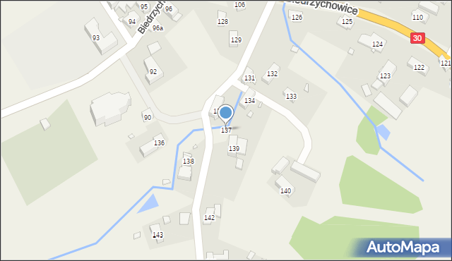 Biedrzychowice, Biedrzychowice, 137, mapa Biedrzychowice