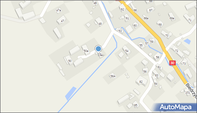 Biedrzychowice, Biedrzychowice, 52, mapa Biedrzychowice