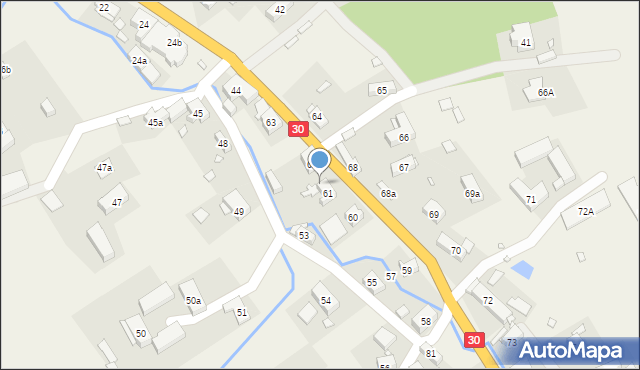 Biedrzychowice, Biedrzychowice, 61A, mapa Biedrzychowice